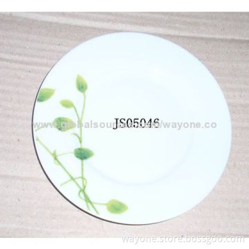 7.5-inch x (19cm) porcelain flat plate, poppy flower, withstanding high temperature and freezing